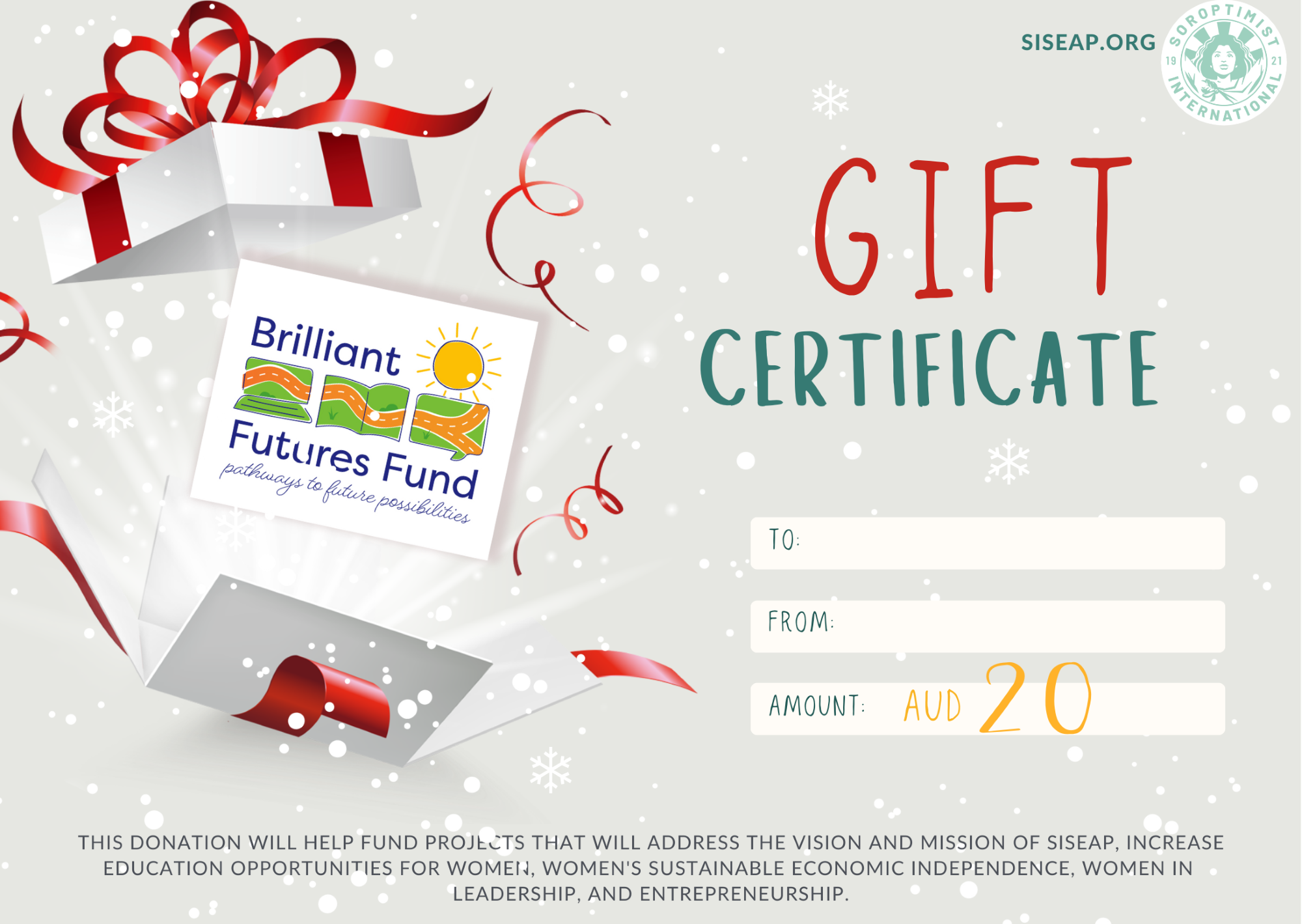 Christmas Gift Certificate - Gift Box 20.00
